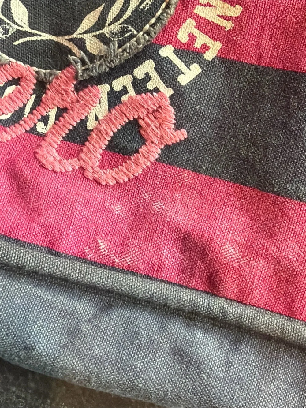 Aeropostale Navy Pink Striped Tote Bag vintage Y2K  Messenger/ Shoulder Bag
